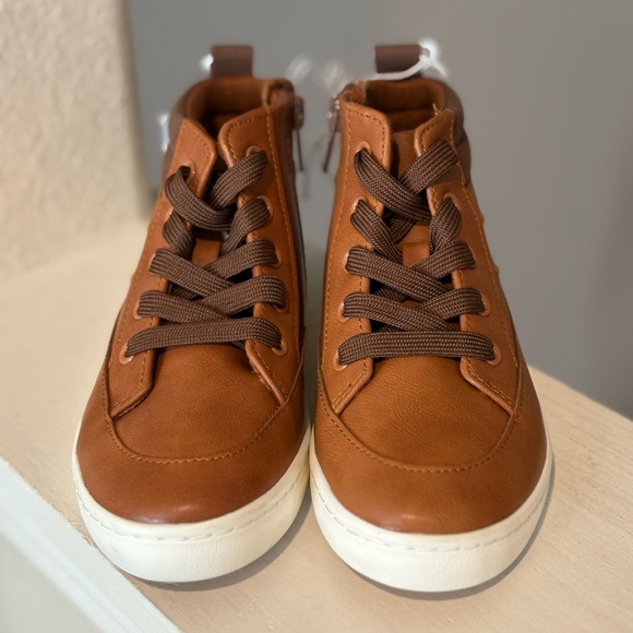 Cat & Jack Shoes Sneakers Fenix High Tops Boots Brown Toddler Boys 12 New - Picture 3 of 6